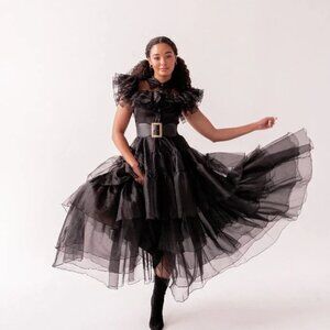 JessaKae Wednesday Addams Dress - Size 3XL - High Quality Black maxi dress